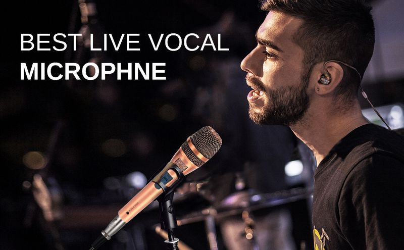 5 CORE Professional Dynamic Vocal Microphone Neodymium Cardioid Unidirectional Handheld Mic for Singing Karaoke Steel Mesh Grille Metal Body With ON O_voghion.com