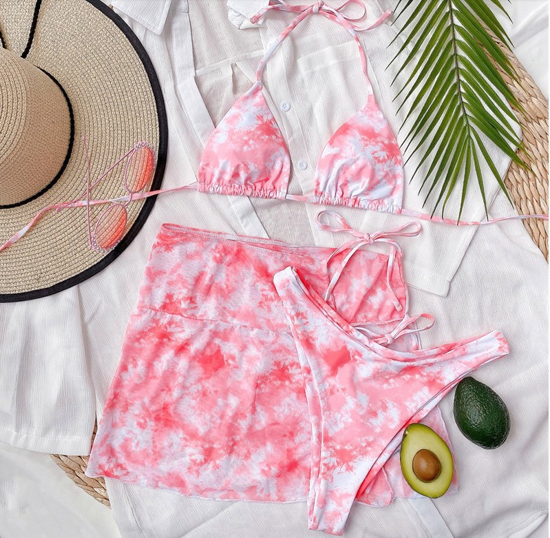 Maillot de bain trois pièces multicolore imprimé à la mode, Bikini Sexy pour femmes, nouvelle collection 2023_voghion.com