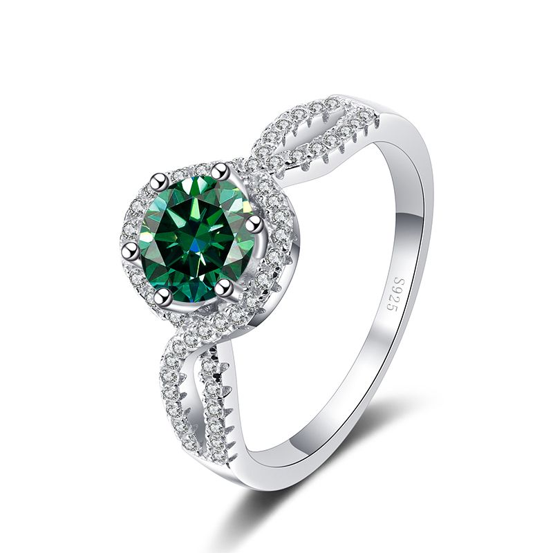 Tancise Moissanite Anello 0.5/1CT Anelli di diamanti brillanti per le donne Ragazze Promessa di nozze Regalo Gioielli in argento sterling_voghion.com