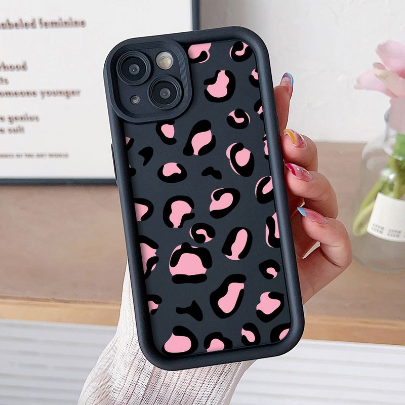 Hülle für iPhone 16 15 13 12 11 14 Pro Max 12 13 Mini 14 15 Plus XR X XS Max Leopard Print Matte Weiche TPU Stoßfeste Telefonabdeckung_voghion.com