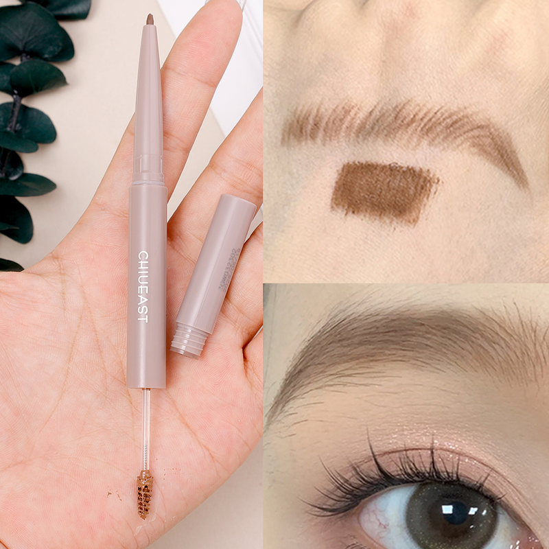 Ended Ultra Double Fine Eyebrow Pencil Waterproof Long Lasting No Blooming Eyebrow Styling Soap Brows Gel_voghion.com