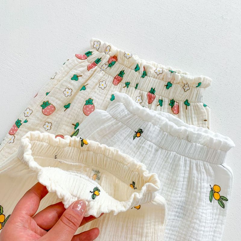 2024 Spring/Summer Korean Cute Print Mosquito proof Boys and Girls, Versatile Casual Lantern Pants for Children in Korea_voghion.com