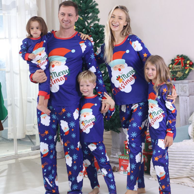 Conjunto de pijama natalino aconchegante para a família - Roupas de dormir combinando para pais e filhos - Roupa de casa macia em poliéster (Várias cores e tamanhos)_voghion.com