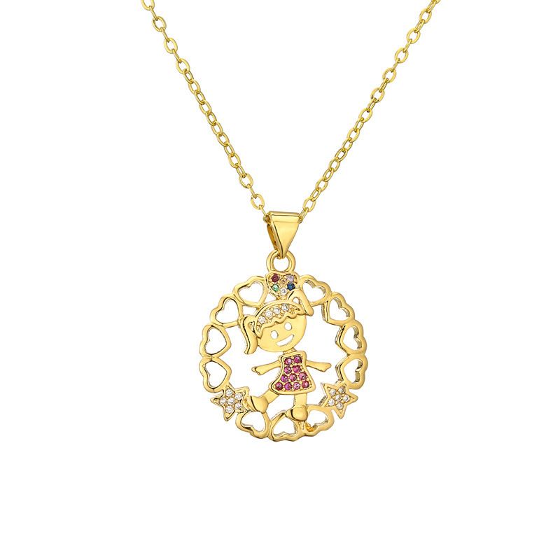 Minimalistische beste Freundin Geburtstagsgeschenk Anhänger Zubehör Jungen Mädchen Mode Diamant besetzte Halskette für Frauen_voghion.com