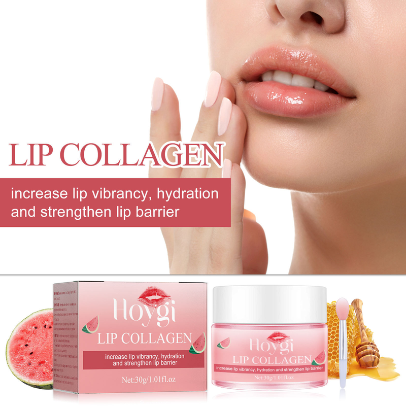 Hoygi Watermelon Flavor Lip Mask Kosteuttaa, vähentää huulten juonteita, ehkäisee pakastekuivausta halkeilua ja korjaa keratiinia_voghion.com