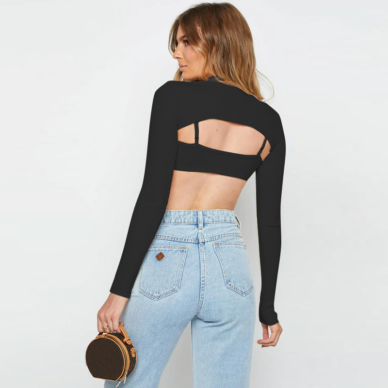 Women's Sexy Hottie Wrap Blouse Neckline Halter Two Piece Set_voghion.com