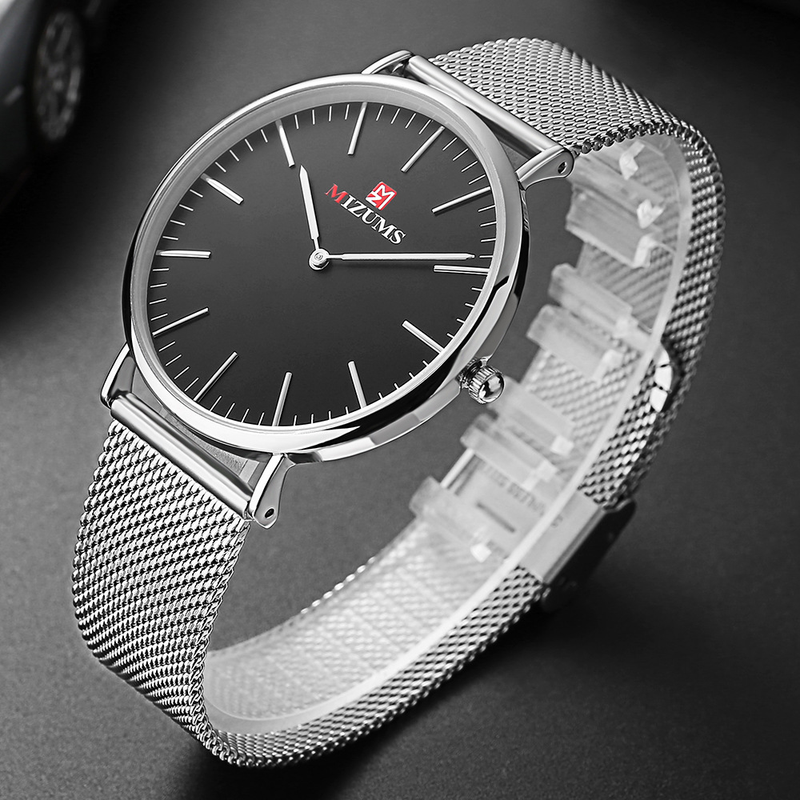 MIZUMS M8009 Ceas bărbătesc cu cuarț, business casual, cu bandă de oțel_voghion.com