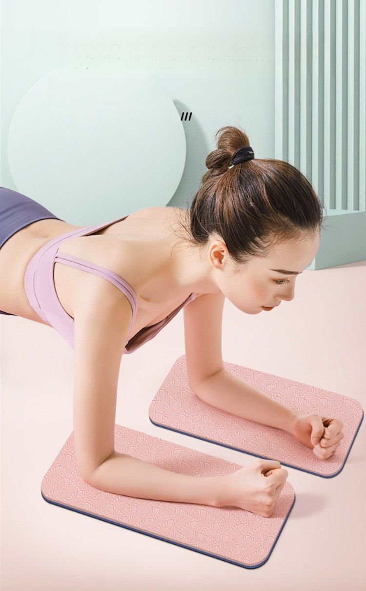 Flat Support Non-Slip Portable Small Fitness Exercise Yoga Thickened Abdominal Wheel Knee Elbow Pads Kneeling Mat_voghion.com