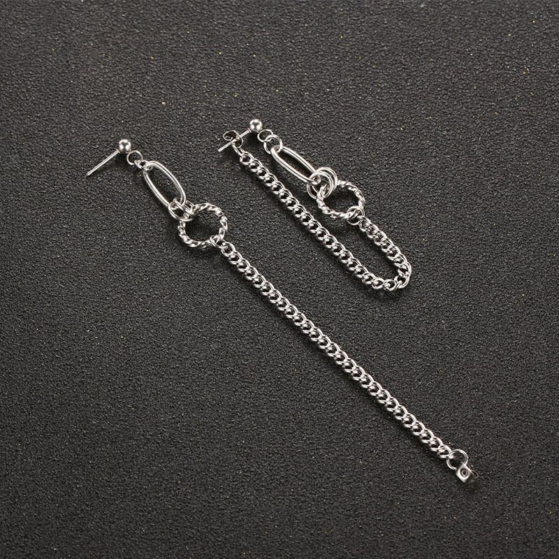 IMI kettingoorbellen geïntegreerde stijl unisex hoogwaardige oorstekers hiphop titanium staal YE033_voghion.com