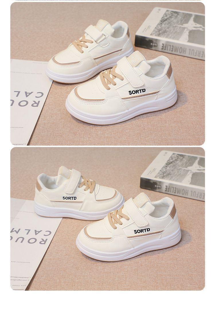 Madre e bambini Scarpe sportive per bambini ragazze sneakers basse primavera e autunno 2024 nuove scarpe bianche scarpe da corsa per studenti con suola morbida all-match_voghion.com