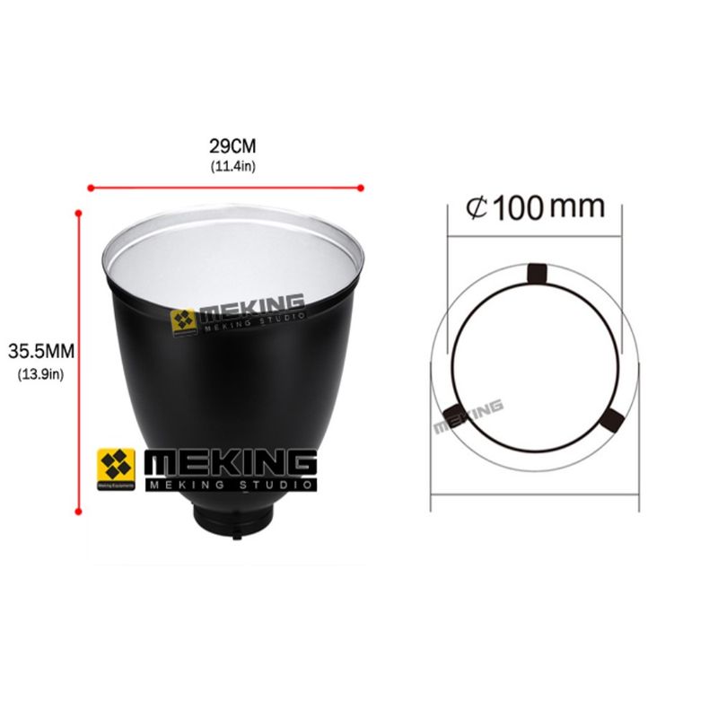Meking Lighting snoot 45 degree reflector Light Control with Honeycomb Grid for bowens mount_voghion.com