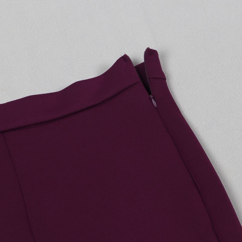 Traje de dos piezas ajustado de manga larga con perlas para mujer_voghion.com