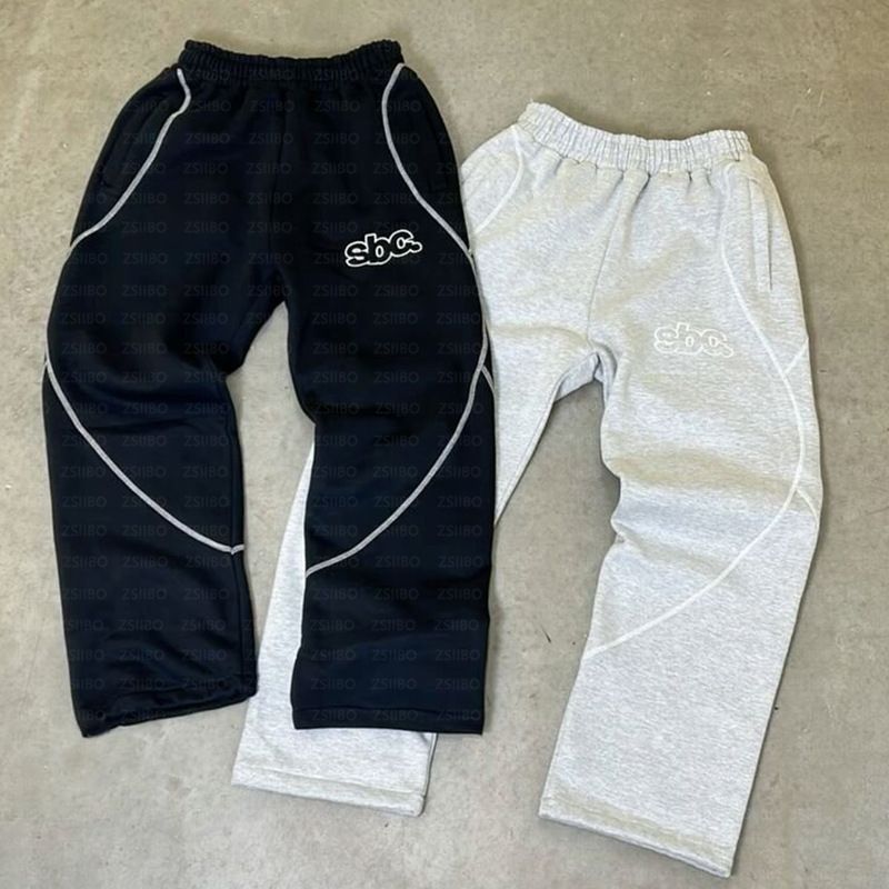 Herrenbekleidung Herren Hip Hop Streetwear Hoodie & Jogger Set mit Buchstabendruck - Trendy Oversized Pullover mit Kapuze und Hose für urbane Mode_voghion.com