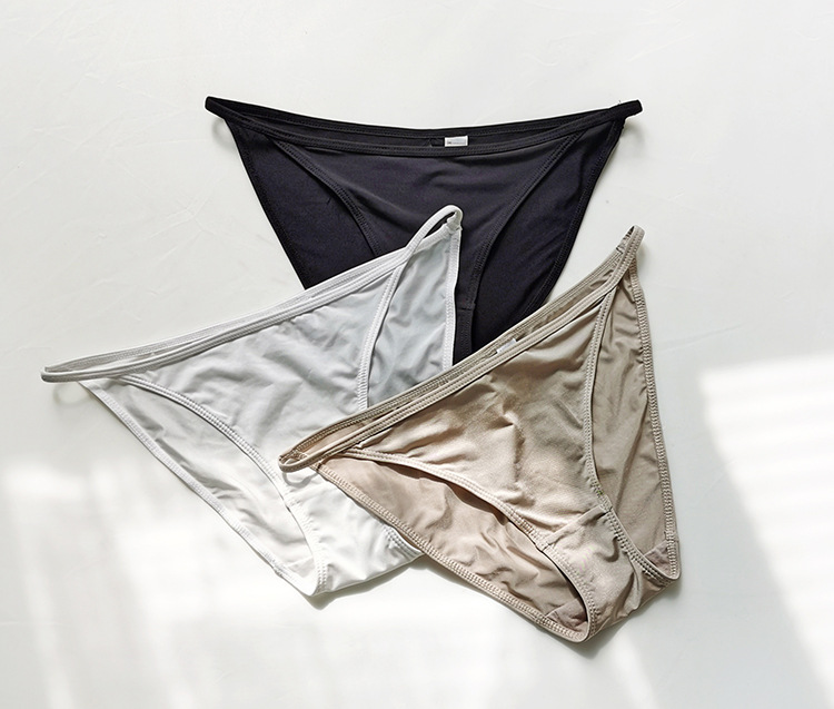 2023 New Low Waist Ice Silk Sexy Triangle Bag Hip Solid Color Thin Belt Comfortable And Breathable Women's Underwear_voghion.com