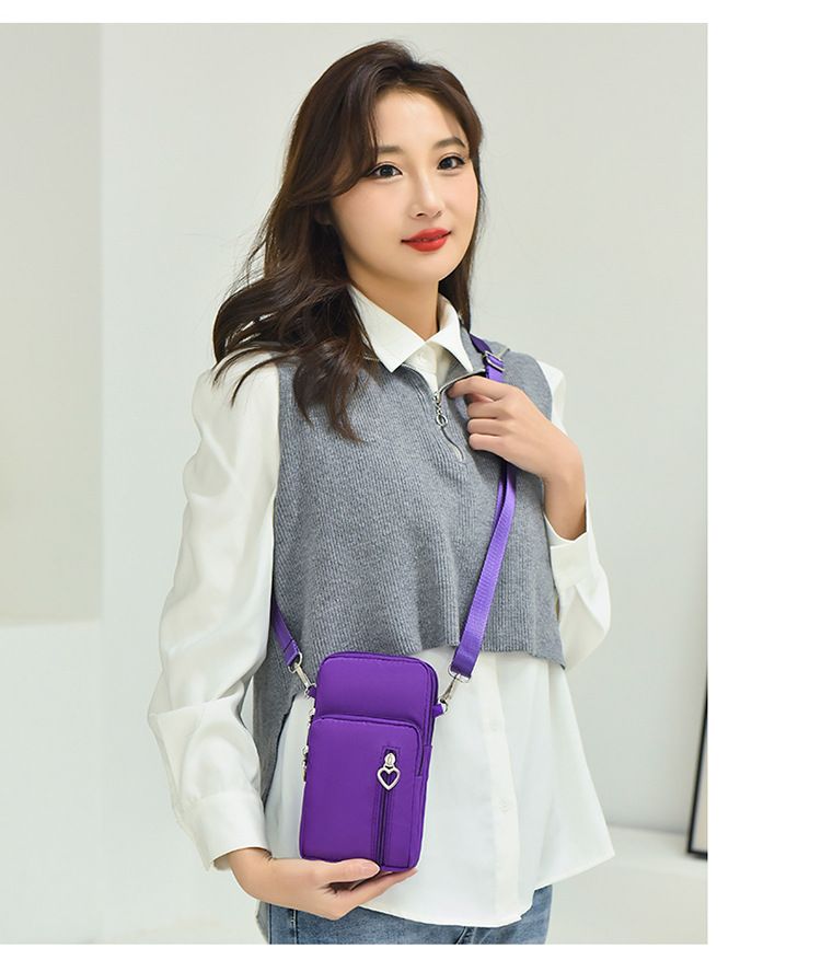 Borsa per cellulare Borsa a tracolla da donna Mini borsa Borsa per cellulare Tasca da collo Portamonete da polso_voghion.com
