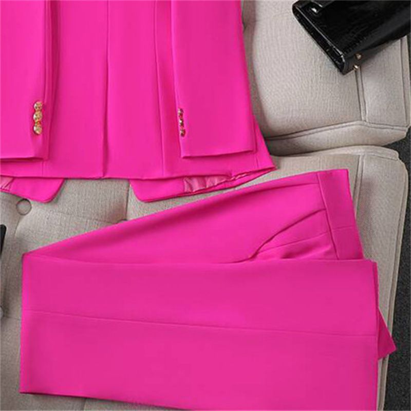 Women's Clothing Spring Red Suit Jacket Women's New Professional Temperament Commuter Small Fashion Suit Set_voghion.com