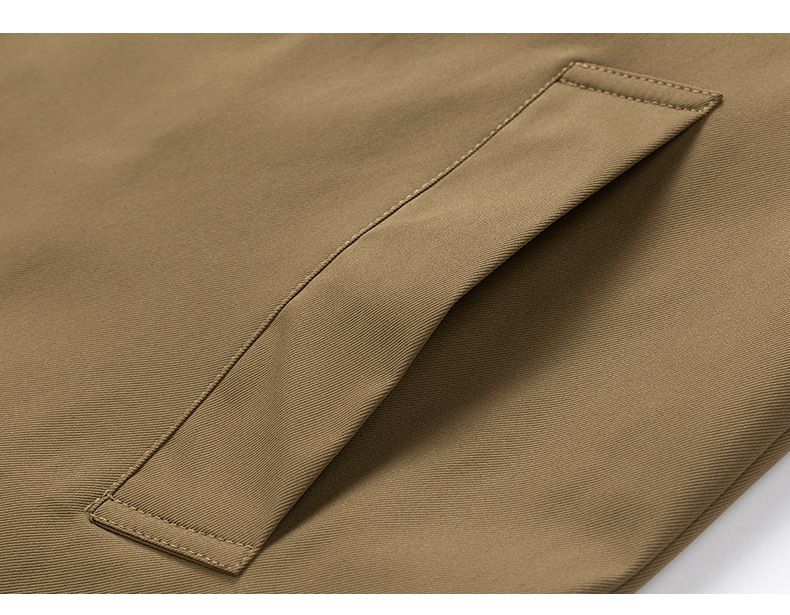 Trench con risvolto Balken da uomo, di media lunghezza, autunno/inverno 2024, nuovo marchio alla moda, con decorazione a rivetti_voghion.com