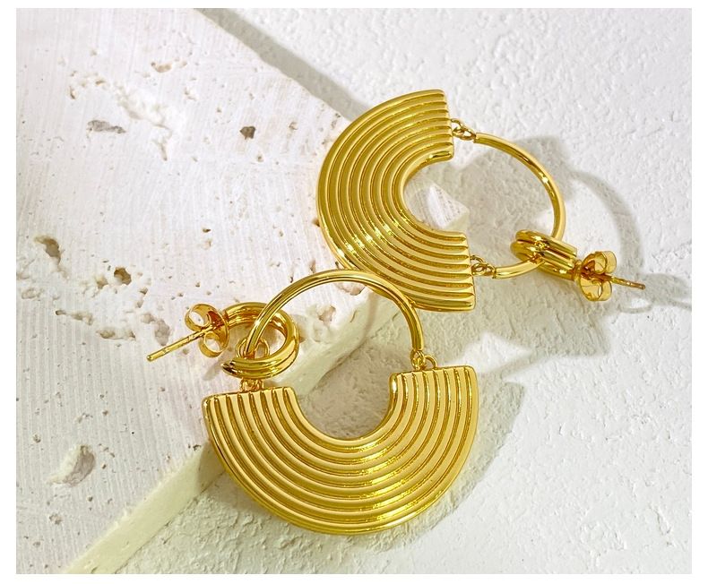 Set di gioielli da donna, orecchini in acciaio al titanio alla moda, design personalizzato, modello speciale, orecchini di alta qualità in acciaio inossidabile, popolari._voghion.com