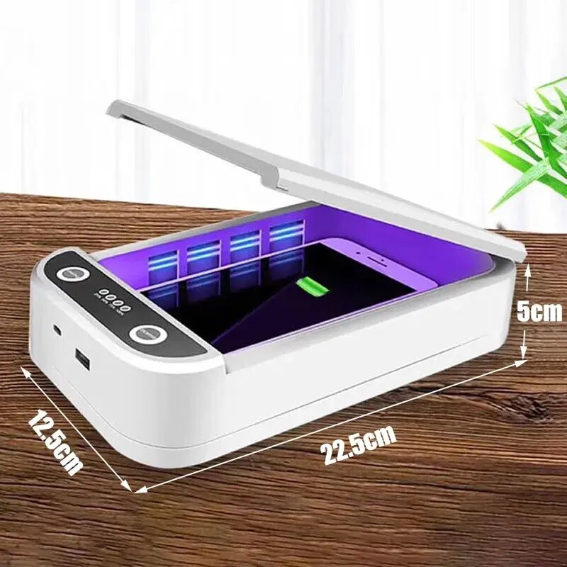 Dezinfekční box UV 10W multifunkční bezdrátová nabíječka mobilních telefonů, plně uzavřený_voghion.com