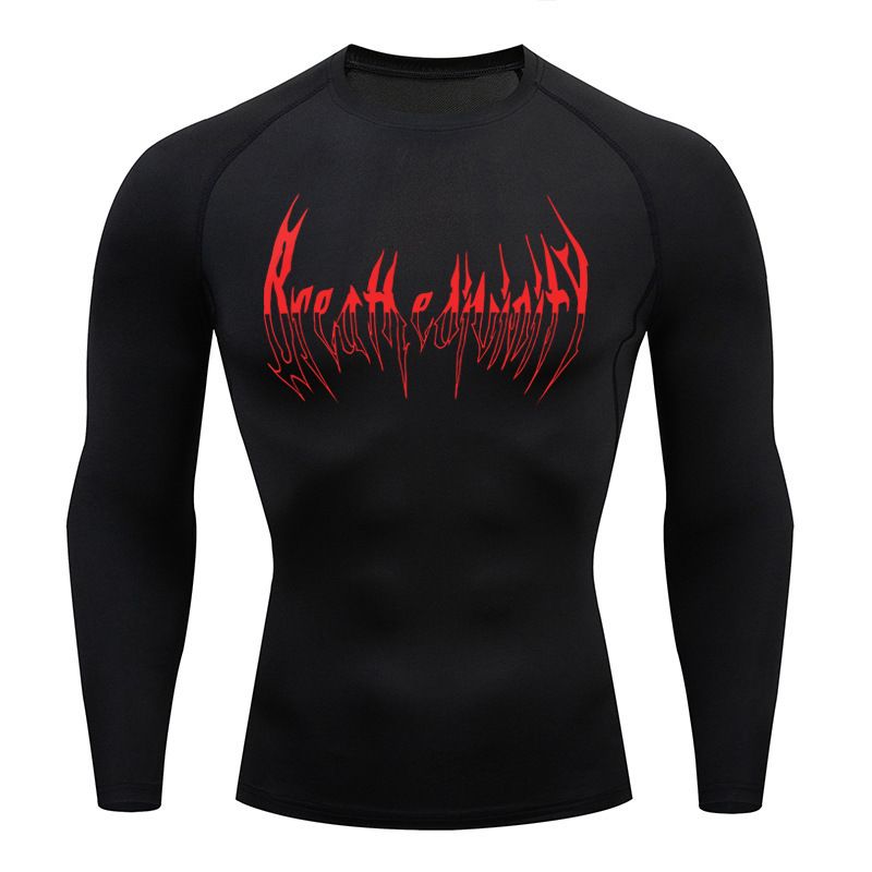 Compressed Long Sleeved Shir, Black -shir, Men's Muscle Quick Drying, Finess Clohing, Sun Proecion, And Spors_voghion.com