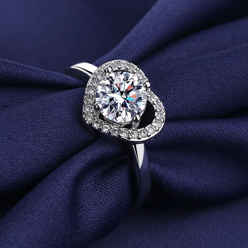 I tuoi diamanti Mosang Stone con un piccolo design a forma di supporto: un regalo di lusso leggero 520 per fidanzata, amante, coppia, anello di nozze_voghion.com