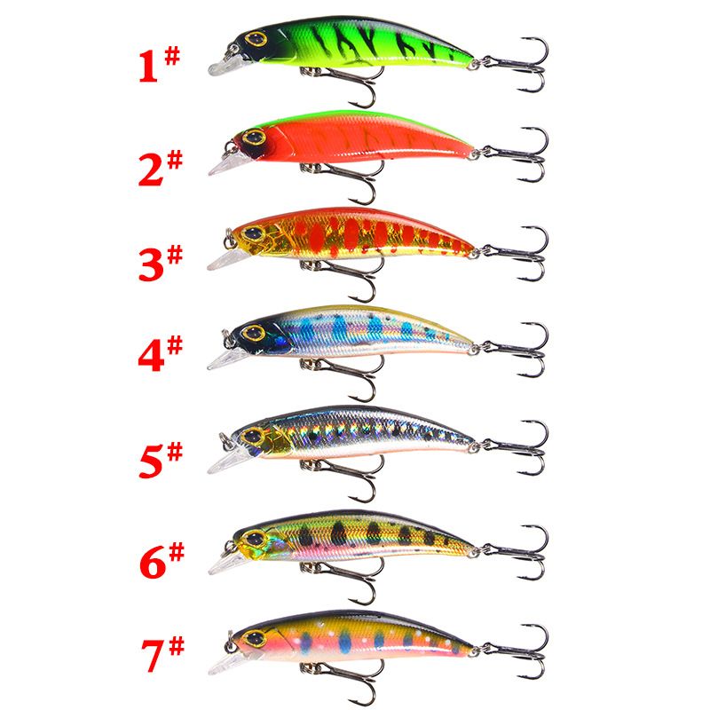 Momeală 7CM/4G Minnow Momeală cu scufundare lentă Momeală asemănătoare momelii pescuit mare Biban de apă dulce Pește Mandarin Pomfret Echipament de pescuit_voghion.com