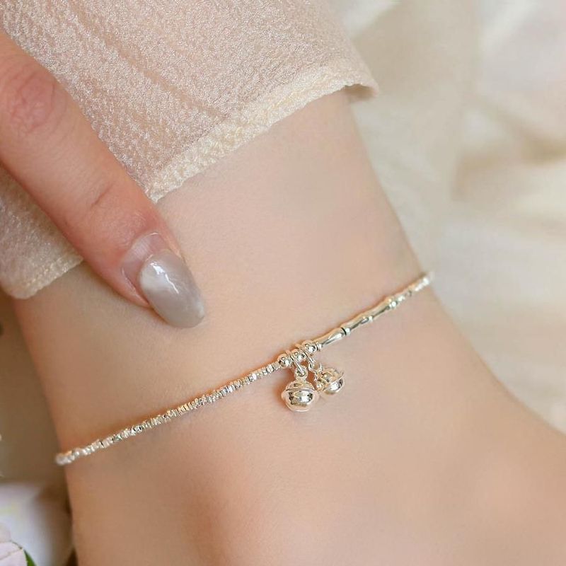 Broken Silver Bell Step-by-Step For Women 2023 New Light Luxury Niche High-End Fashion Versatile Anklet_voghion.com