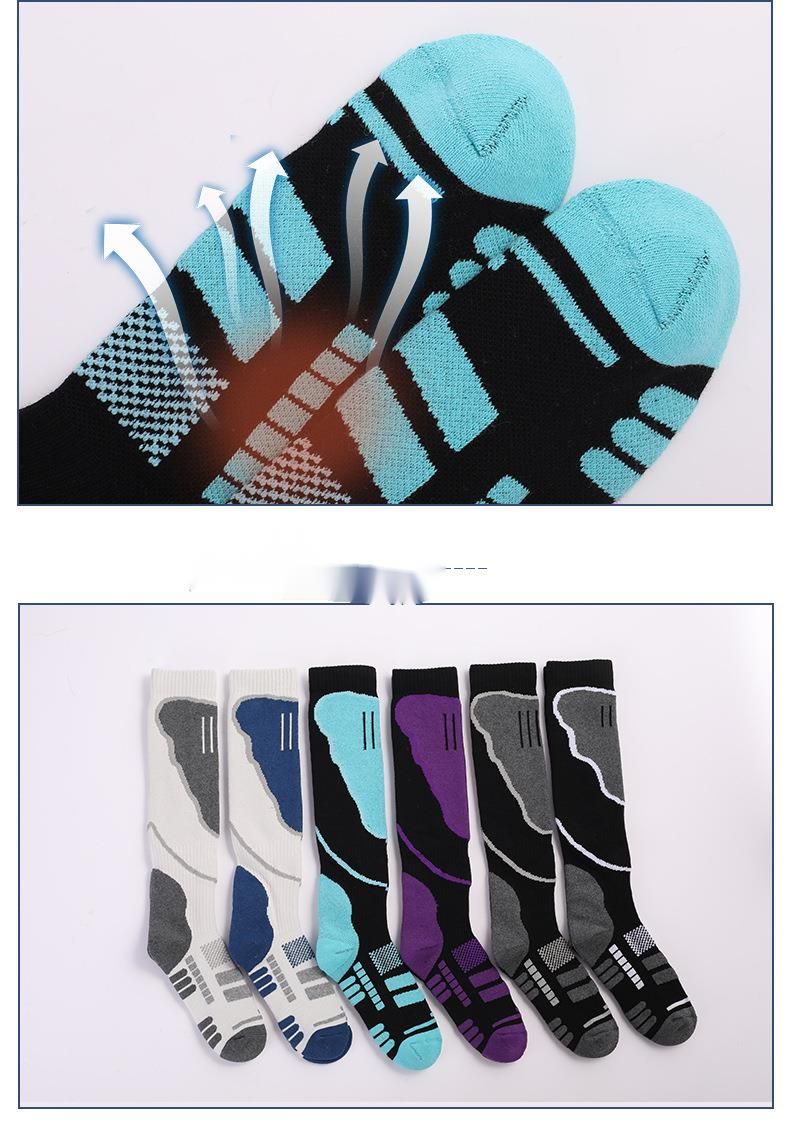 Calzini da neve da trekking in spugna ad asciugatura rapida da uomo e da donna, con fondo in spugna, per sci e trekking, in saldo_voghion.com