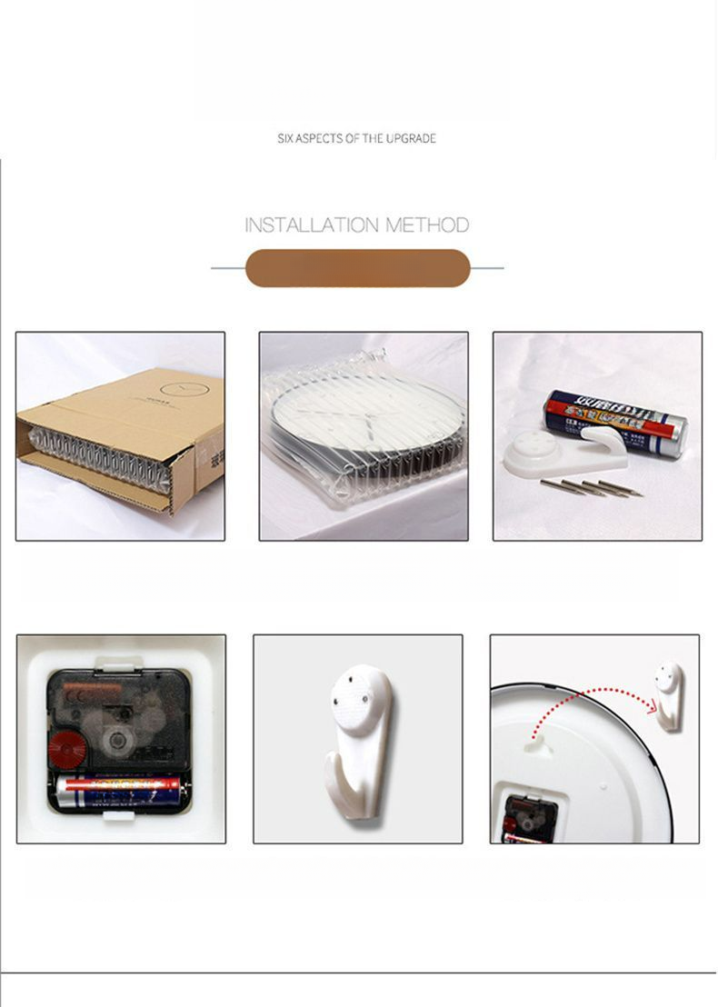 Orologio da parete silenzioso creativo, moderno, elegante, alla moda, leggero, di lusso, per soggiorno, alimentato a batteria_voghion.com