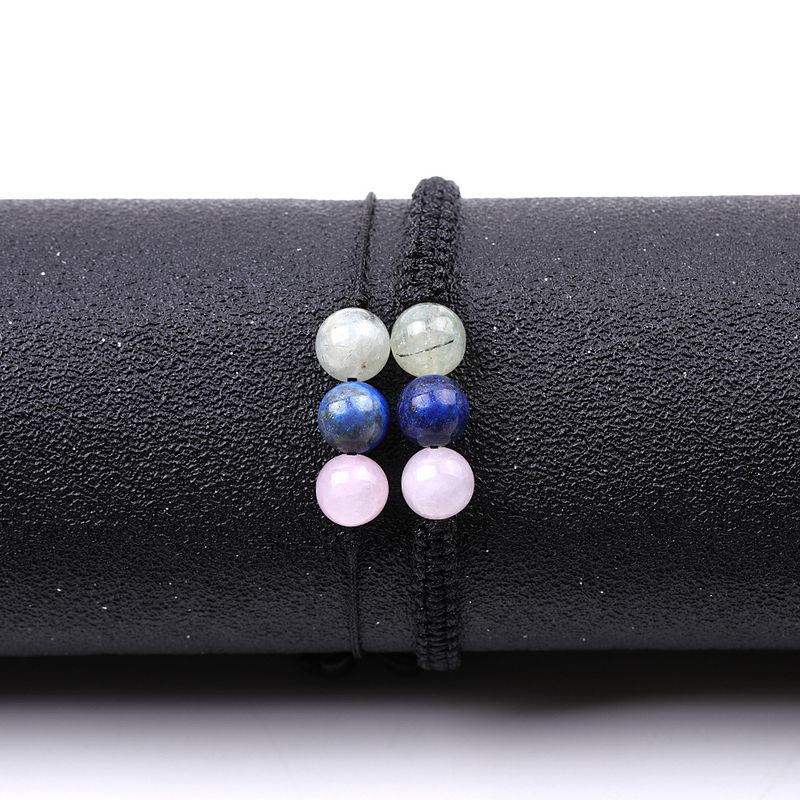 Ensemble de bracelets pour couple en lapis-lazuli et améthyste – Bijoux tressés en quartz rutile doré et pierre de raisin, cadeau en pierres précieuses naturelles pour couples_voghion.com