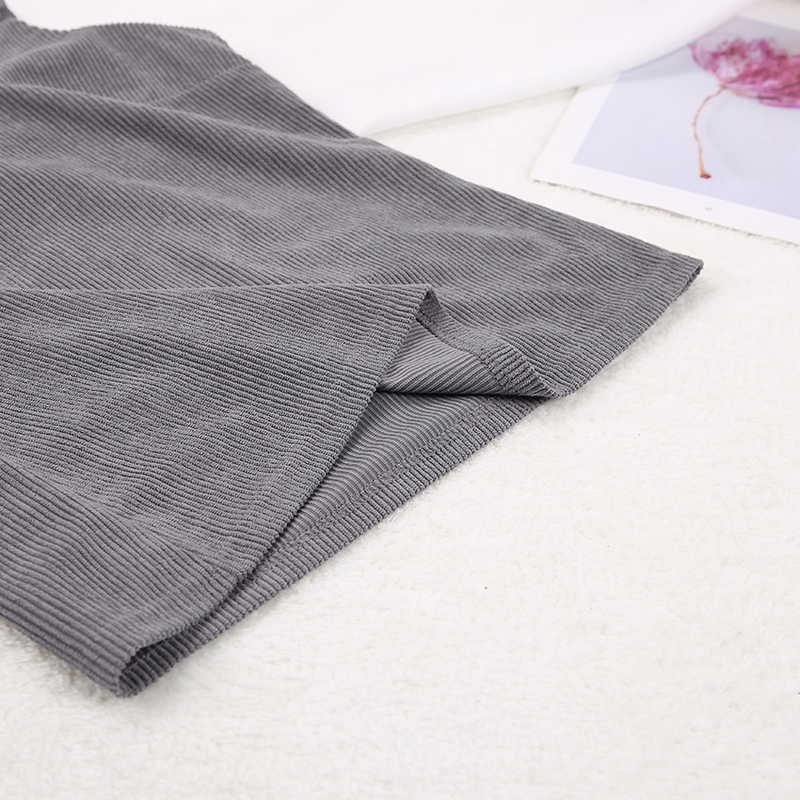 Damenbekleidung, modische Neckholder-Hose, Schnürrobe, dreiteiliger Pit-Samt-Thermo-Pyjama_voghion.com