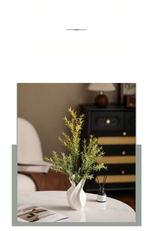 Nordic Creative Ceramic Vase Rotating Aesthetic Ornament Advanced Living Room Entrance Desktop Dining Table Dried Flower_voghion.com