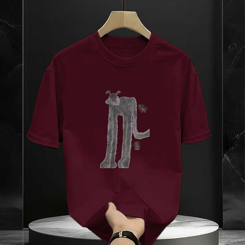 Tricou personalizat cu imprimeu creativ de înaltă calitate, mânecă scurtă, mărime mare, bărbați, vara 2025, tendință la modă, top_voghion.com