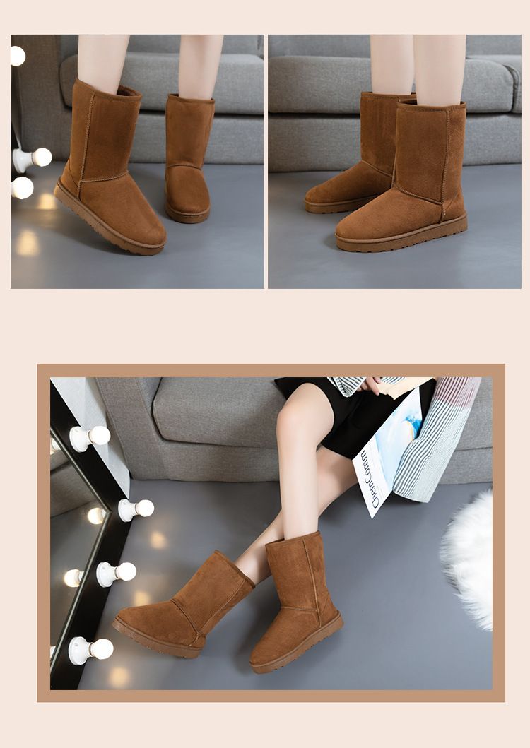 2024 Winter New Women's Large Basic Couple High End Cotton Snow Boots_voghion.com