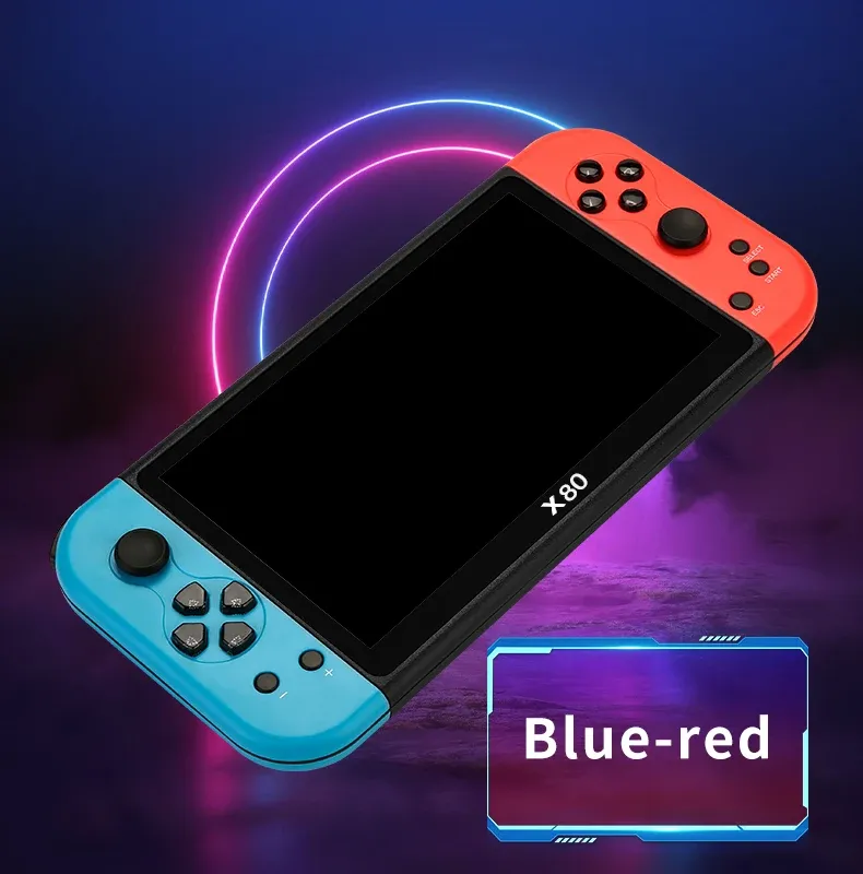 Coopreme X80 Portable Console 7-inch HD Large Screen Arcade PS1 Emulator Multi-function Nostalgia Classic PSP Handheld_voghion.com
