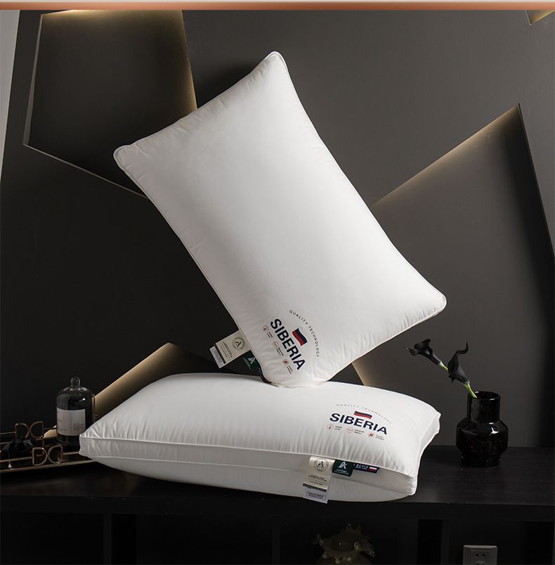 Hotelkissen-Set aus hochwertiger Baumwolle – A-Klasse-zertifiziert, atmungsaktiv und stützend zur Linderung von Nackenschmerzen, nicht kollabierendes Design_voghion.com