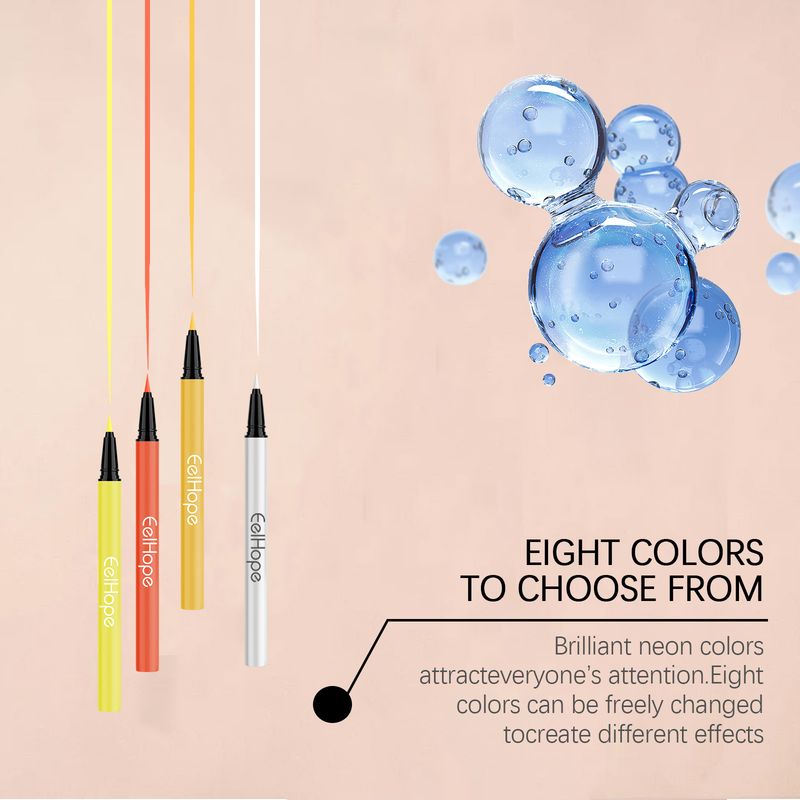 Eelhope Christmas Neon Liquid Smooth Moisturizing Non-Fading Colourful Eyeliner_voghion.com