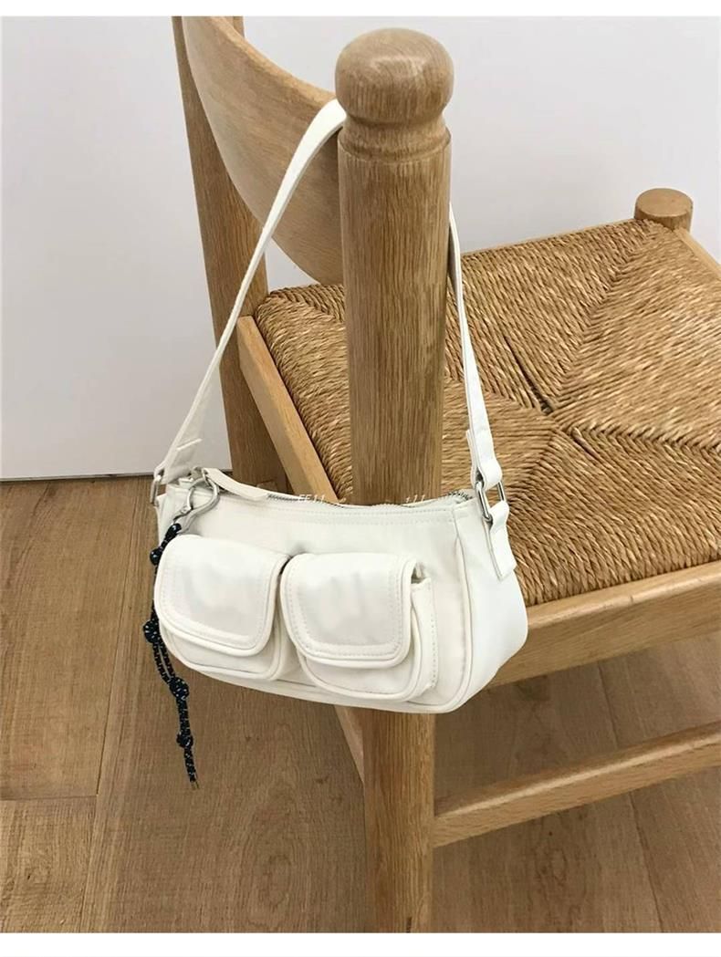 2025 Fall/Winter New Multi-Pocket Nylon Bag Underarm Bag Stylish And Versatile Handbag_voghion.com
