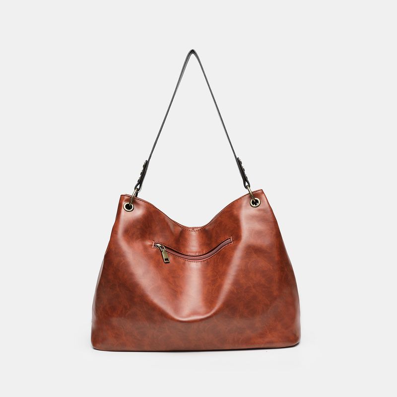 2025 Autumn New Style Women's With Patchwork Zipper, Large Capacity Tote Bag_voghion.com