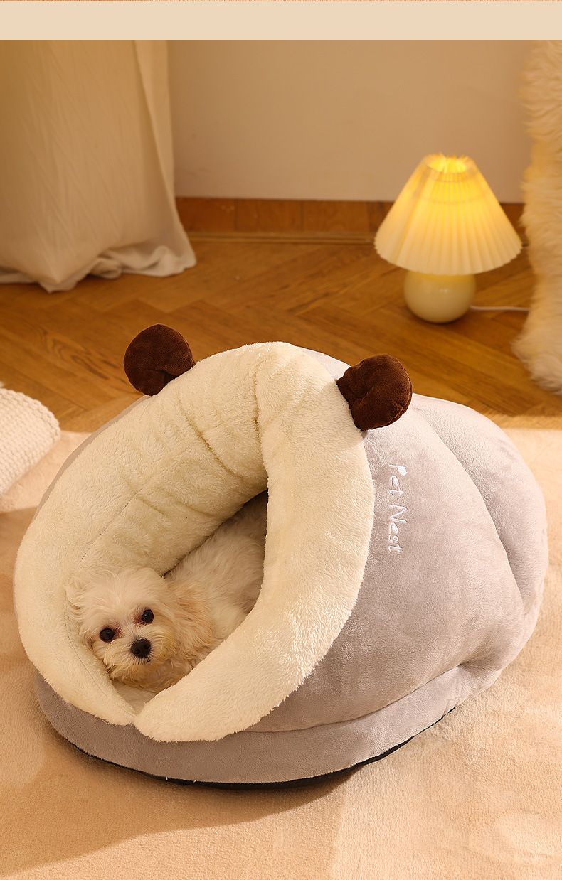 Nieuwe winterpantoffels voor huisdieren, warme katten- en verdikte fluwelen nesten voor kleine honden_voghion.com