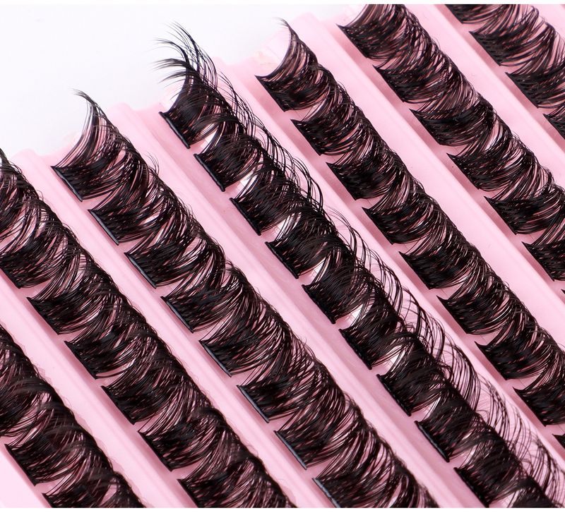 3D Western Style False Eyelashes Hot Melt Cluster Fluffy Dense Self-Application Lash Extensions Volume For Deep Eye Contour_voghion.com