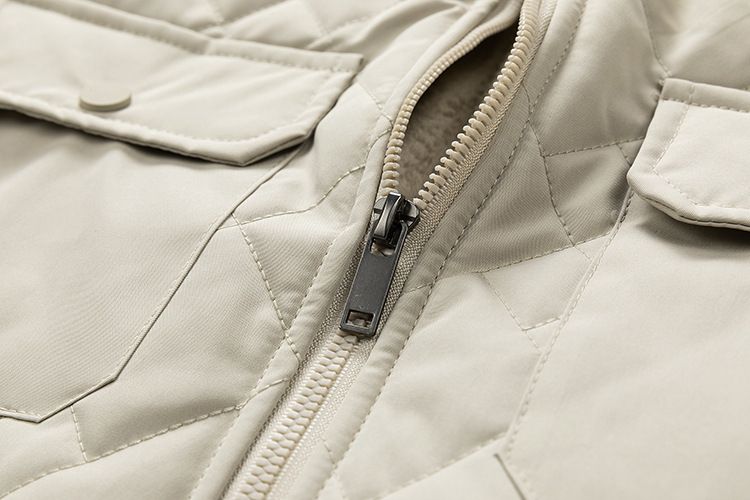 Giacca da uomo foderata in pile con tasche multiple – Cappotto da lavoro antivento per spostamenti urbani (nero/verde militare/beige, M-3XL, ad asciugatura rapida e antigraffio)_voghion.com