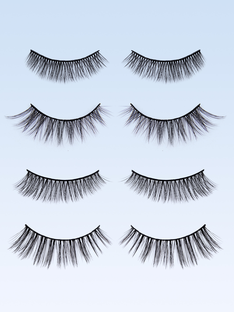 Cils en fibres chimiques 3D chauds, boucles stéréo naturelles, 20 paires de faux cils de plus que les cils plats_voghion.com