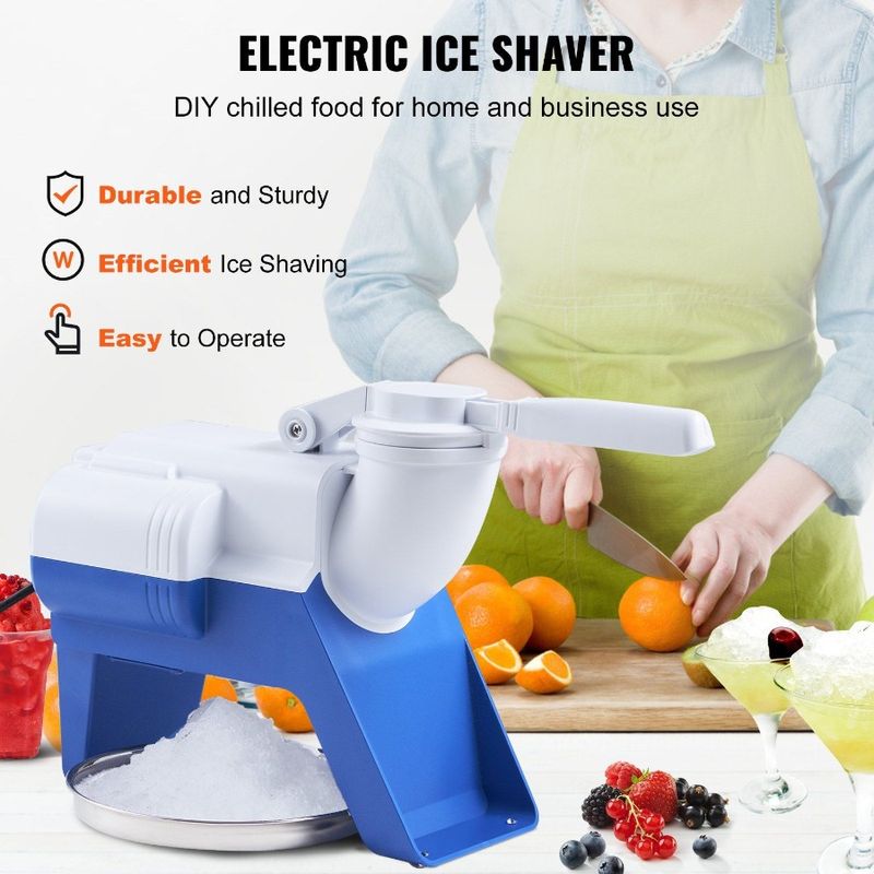 Macchina per ghiaccio Sh Per Cone Maker elettrica con lame da 220 W, ciotola per ghiaccio da 176 libbre e macchina con coperchio per neve con 2 tritaghiaccio._voghion.com