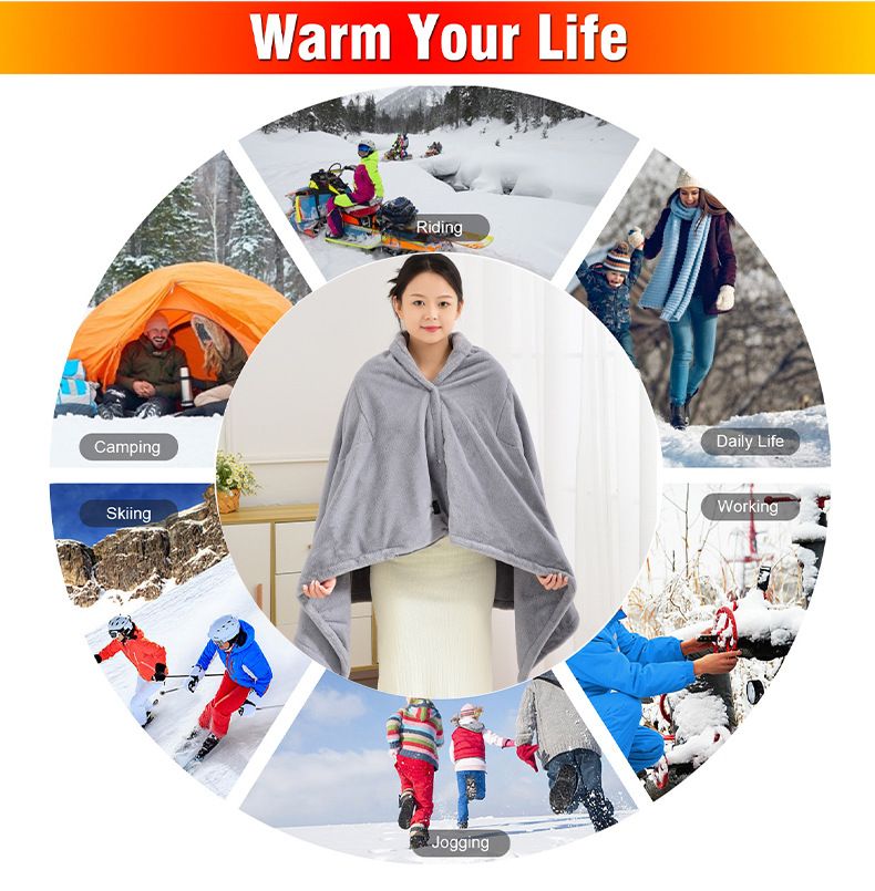 Premium Flannel Electric Heating Blanket With 3 Heat Settings, Fast Warming, Auto Shut-Off – Soft Wool Blend For Back, Neck & Full-Body Comfort_voghion.com
