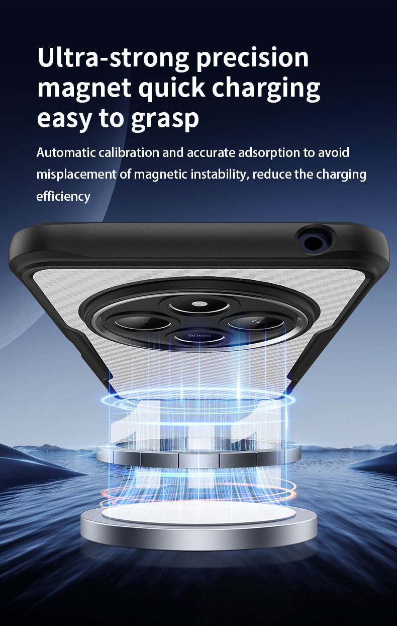 The Magnetic Wireless Phone Case Is Suitable For Protecting The Redmi 14C/Redmi 14C Mobile Phone From Drops._voghion.com