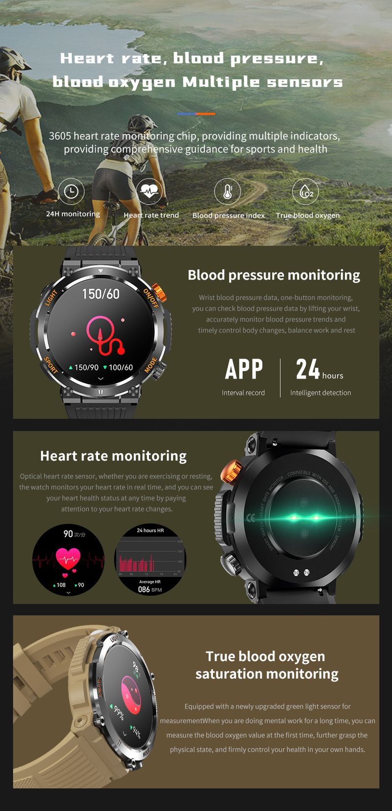 Reloj inteligente Aolon HT17 de 1,46 pulgadas con pantalla completa, llamadas Bluetooth, monitor de ritmo cardíaco y sueño, varios modelos deportivos._voghion.com