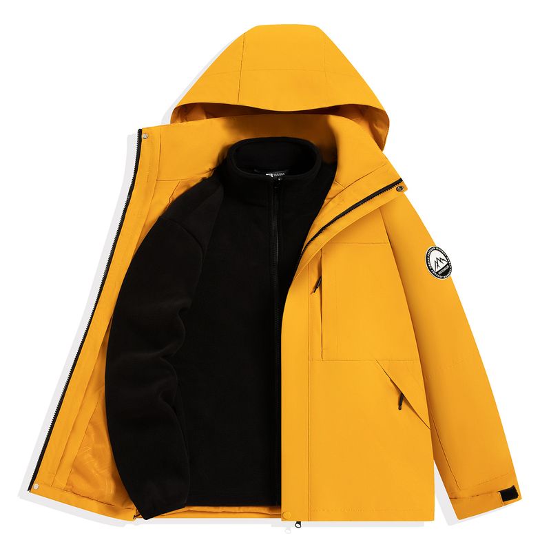 Conjunto de chaqueta de dos piezas para pareja, confeccionado en tejido 75D de alta resistencia, cortavientos e impermeable (modelo 2025)._voghion.com