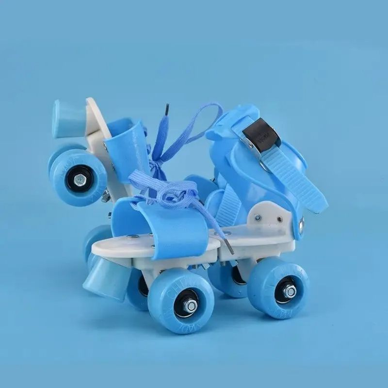 Patins à roulettes réglables pour enfants, patins à roulettes simples à quatre roues et à double rangée_voghion.com