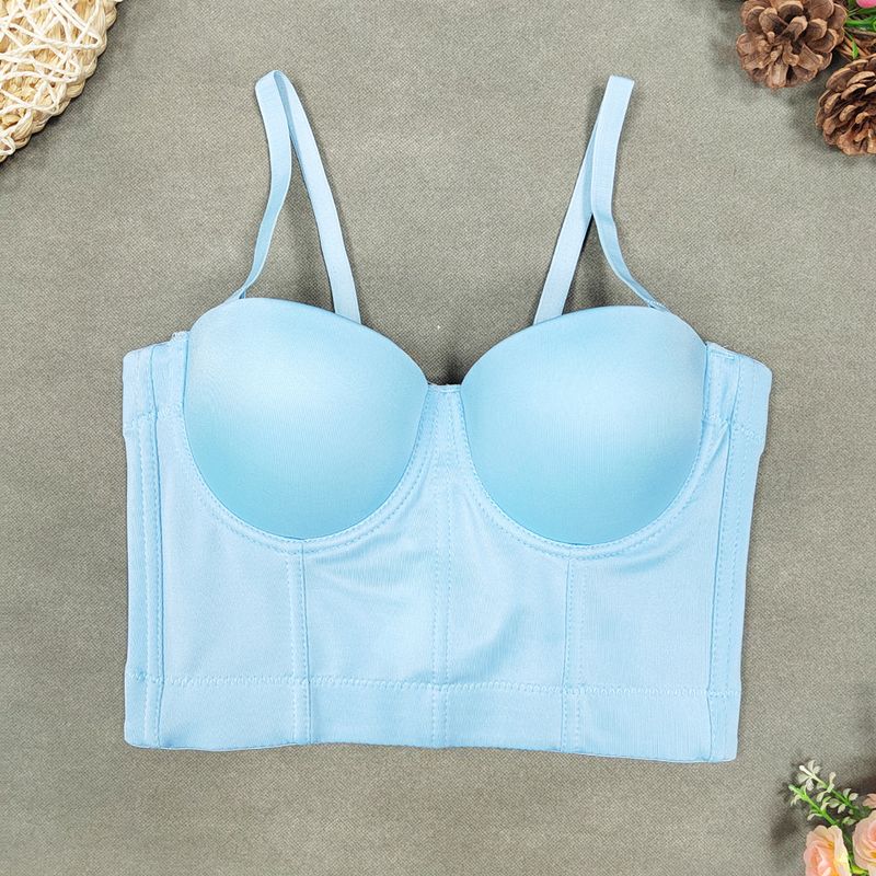 Vêtements pour femmes, caraco grande taille sans sous-vêtements, hauts pour filles sexy, style court, nombril exposé, haut tube sexy en arête de poisson, couleur unie_voghion.com
